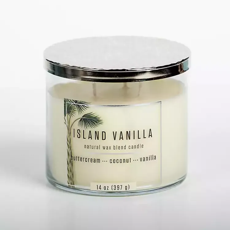 Tropical Island Vanilla Triple Wick Jar Candle Candles