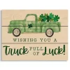 New Truck Full of Luck Wood Wall Plaque St Patricks Day Decorations