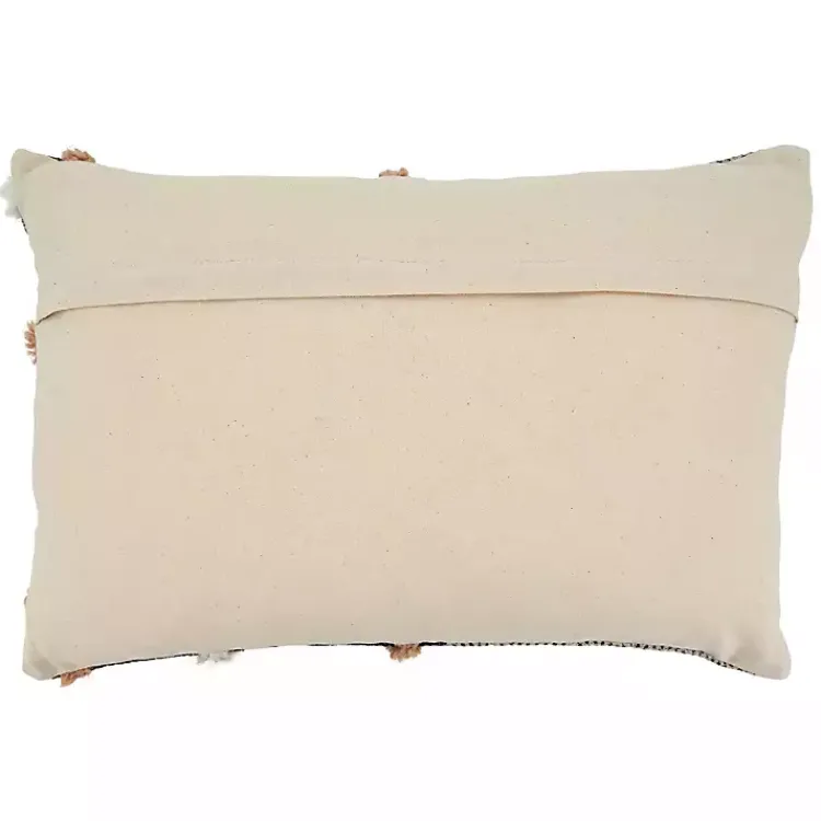 New Tufted Chevron Plaid Cotton Lumbar Pillow Pillows