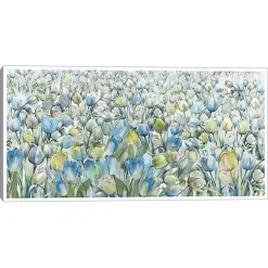 Kirklands Home Canvas Art|Tulip Parade Framed Canvas Art Print Multi