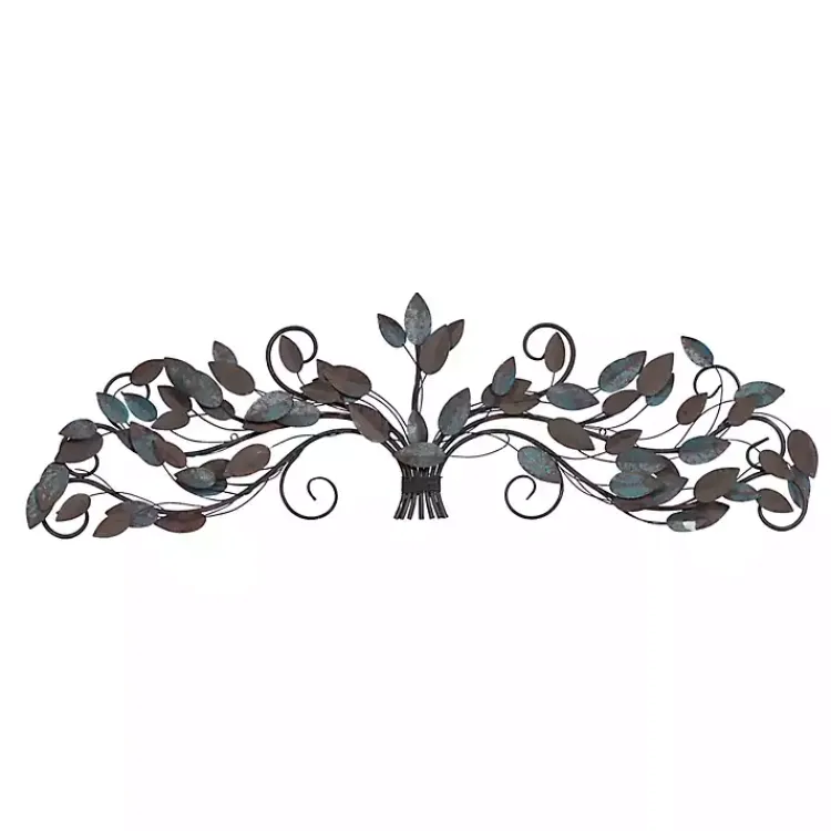 Kirklands Home Wall Plaques|Turquoise Bronze Distressed Iron Vine Wall Plaque Brown
