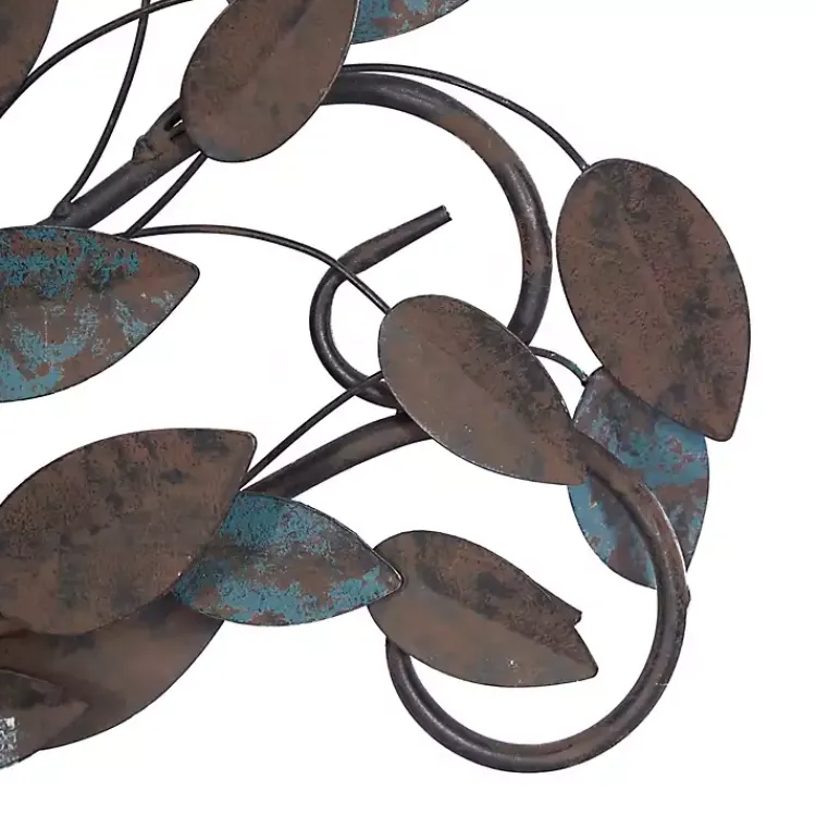 Kirklands Home Wall Plaques|Turquoise Bronze Distressed Iron Vine Wall Plaque Brown
