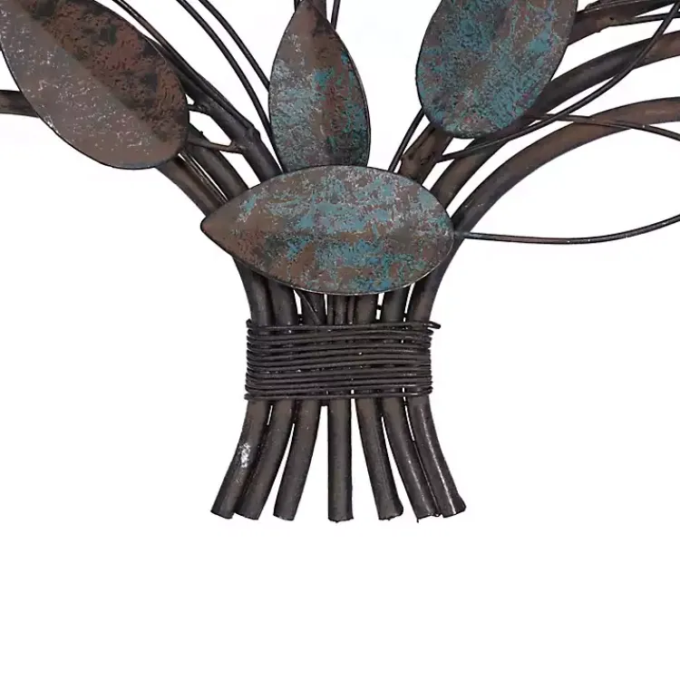 Kirklands Home Wall Plaques|Turquoise Bronze Distressed Iron Vine Wall Plaque Brown