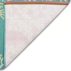 Kirklands Home Outdoor Rugs|Turquoise Coral Indoor/Outdoor Rug, 2x3