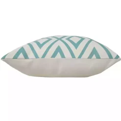 Kirklands Home Outdoor Cushions & Pillows|Turquoise Geometric Diamond Outdoor Pillow