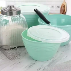 Kirklands Home Kitchen Storage|Turquoise Martha Stewart 8-pc. Storage Bowls Blue