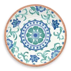 Kirklands Home Outdoor Dining|Turquoise Melamine Rio Salad Plates, Set of 6
