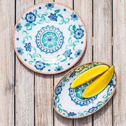 Kirklands Home Outdoor Dining|Turquoise Melamine Rio Serving Platter