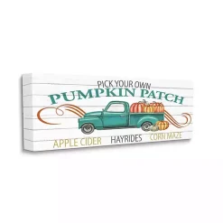 New Turquoise Pumpkin Truck Canvas Wall Art Fall
