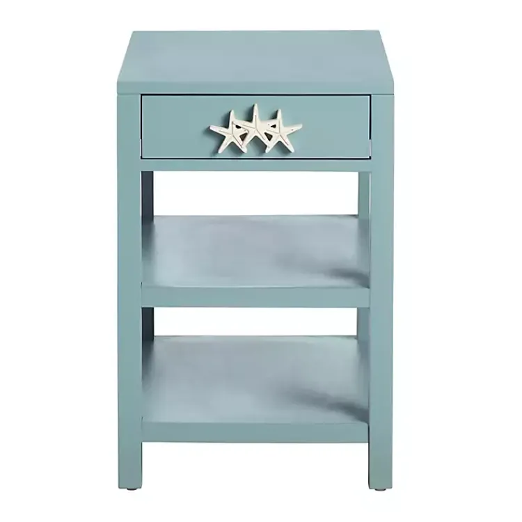 Kirklands Home Accent & End Tables|Turquoise Starfish Accent Table Blue