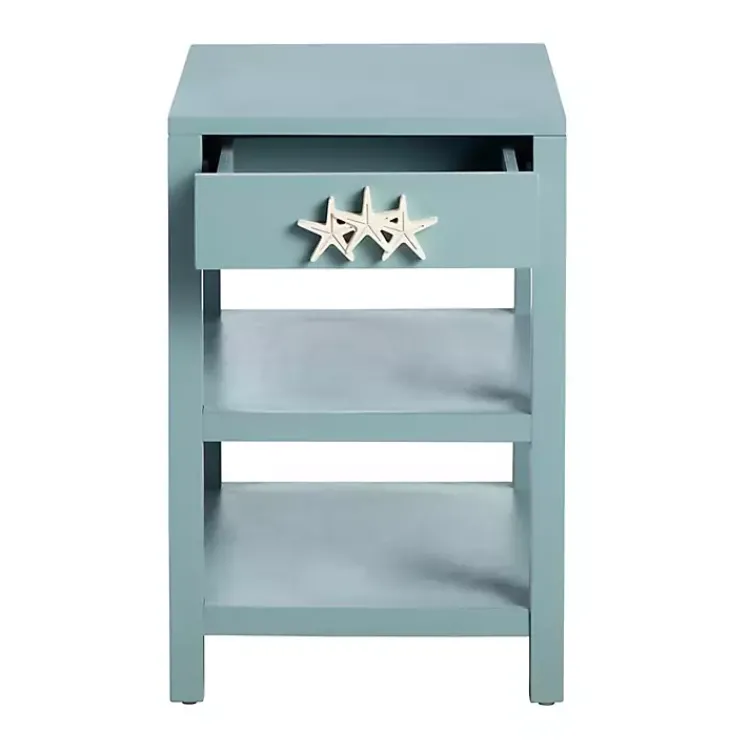 Kirklands Home Accent & End Tables|Turquoise Starfish Accent Table Blue