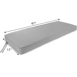 Kirklands Home Outdoor Cushions & Pillows|Turquoise Striped Outdoor Settee Cushion