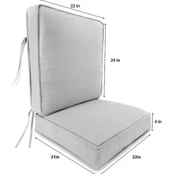 Kirklands Home Outdoor Cushions & Pillows|Turquoise Striped Outdoor Deep Seat Cushion