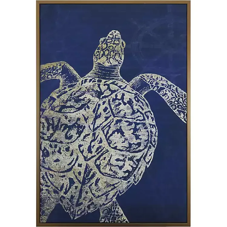 Kirklands Home Framed Art|Turtle Sea Creature Framed Art Print