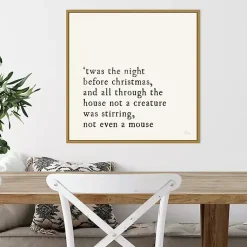 Outlet Twas the Night Gold Framed Canvas Art Print Christmas Art & Wall Decor