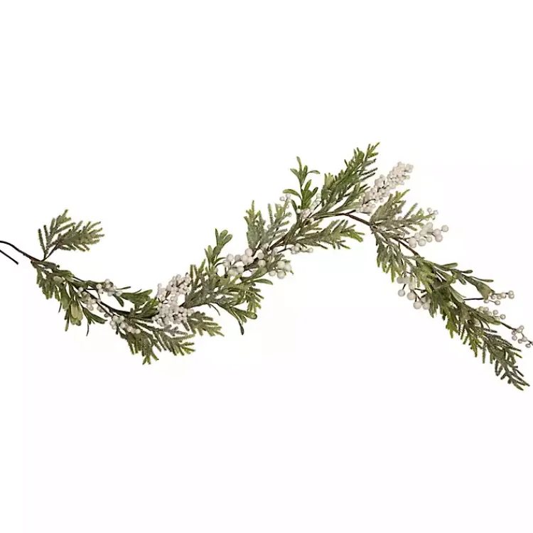 Clearance Twig and Frosted Berry Garland Christmas Arrangements & Garland