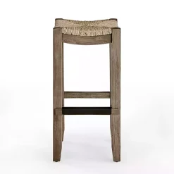 Kirklands Home Bar Stools & Counter Height Stools|Twisted Seagrass and Wood Bar Stool Tan