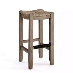 Kirklands Home Bar Stools & Counter Height Stools|Twisted Seagrass and Wood Bar Stool Tan