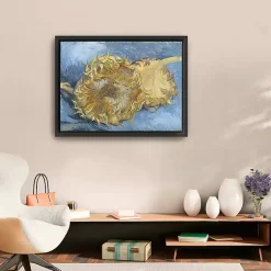 Kirklands Home Canvas Art|Two Cut Sunflowers Framed Canvas Art Print