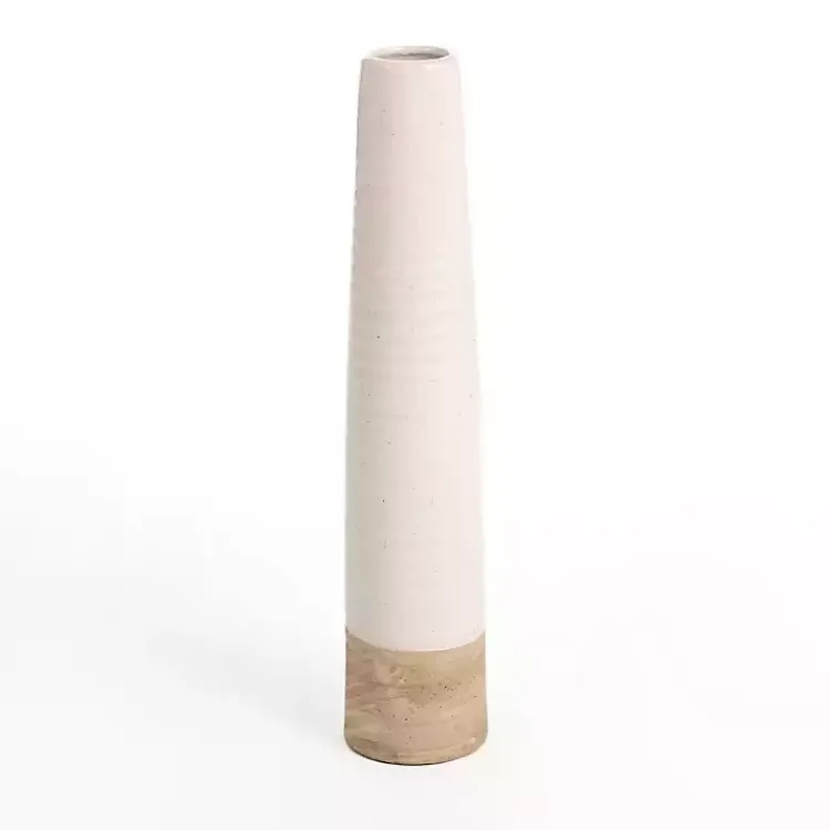 Discount Two Tone Stoneware Floor Vase, 23 in. Vases