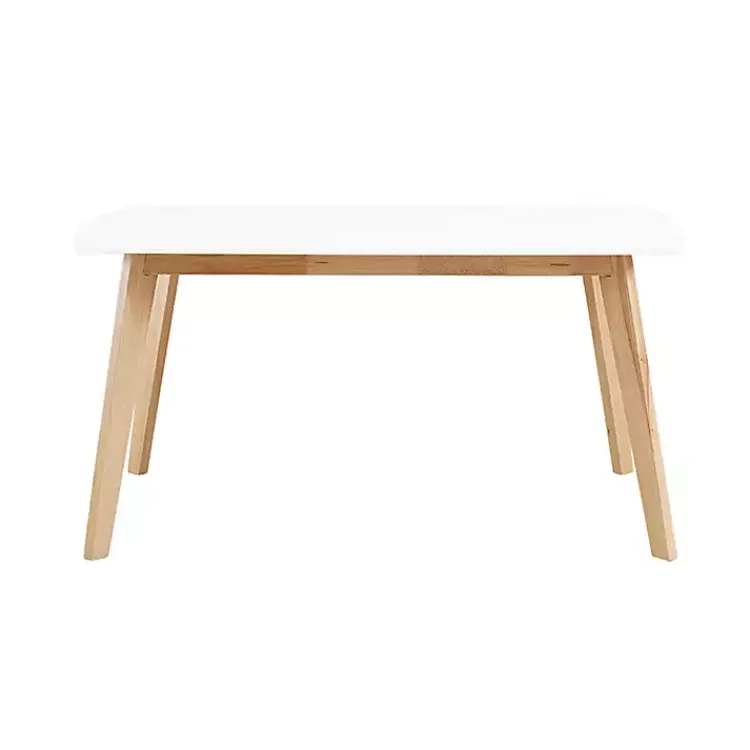 Kirklands Home Dining Tables|Two-Tone Mid-Century Modern Wood Dining Table White