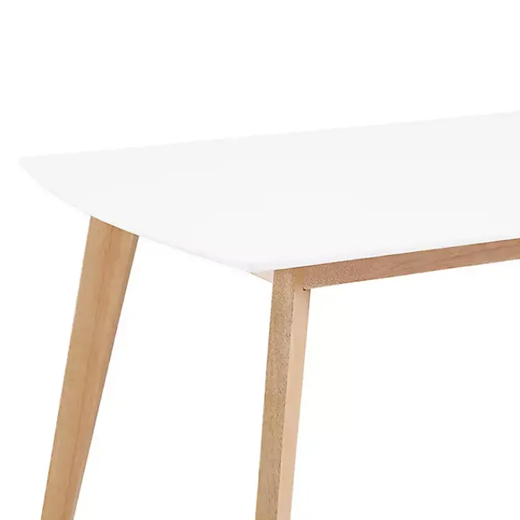 Kirklands Home Dining Tables|Two-Tone Mid-Century Modern Wood Dining Table White