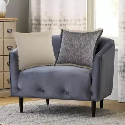 New Two-Tone Navy Woven Accent Pillow Pillows