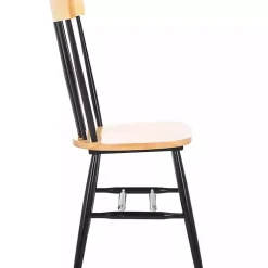 Kirklands Home Dining Chairs|Two-Tone Parker Spindle Dining Chairs, Set of 2 Black