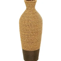 Discount Two-Toned Natural Seagrass Floor Vase, 28 in. Vases