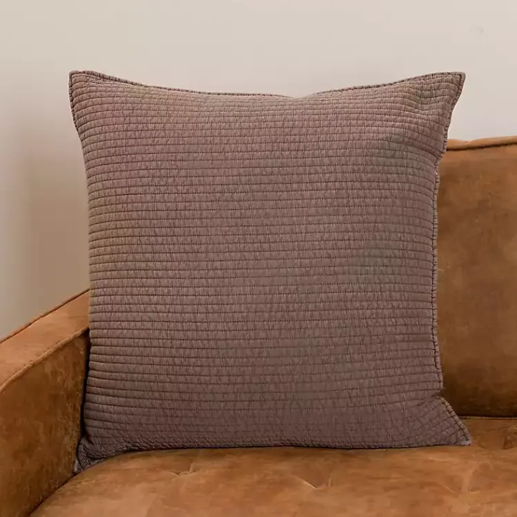 Sale Umber Quilted Santa Monica Pillow Pillows