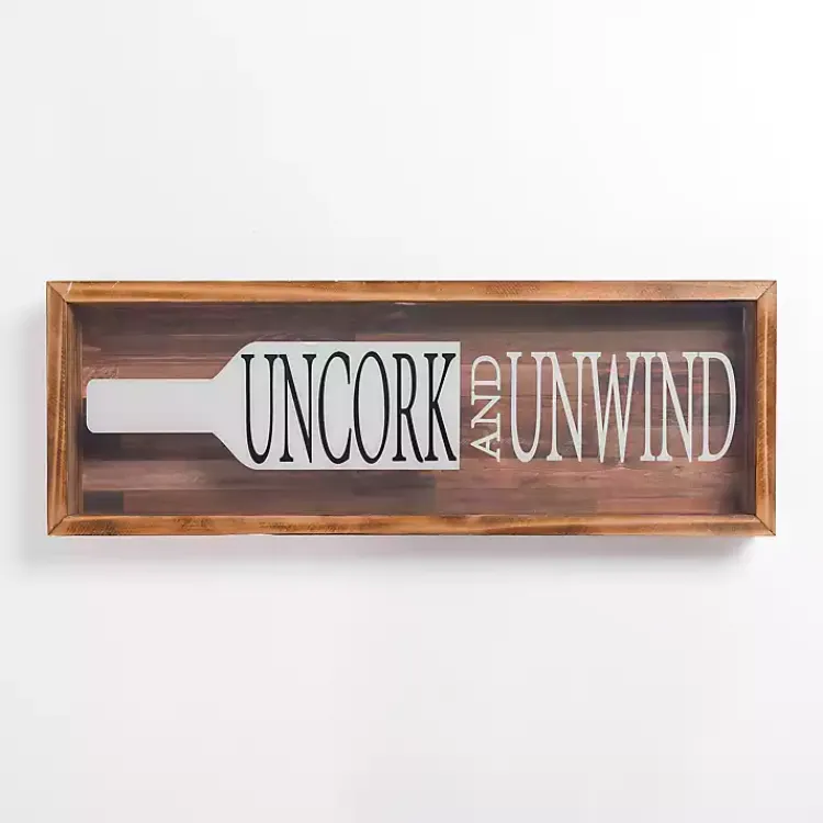 Kirklands Home Wall Storage|Uncork and Unwind Cork Holder Wall Plaque