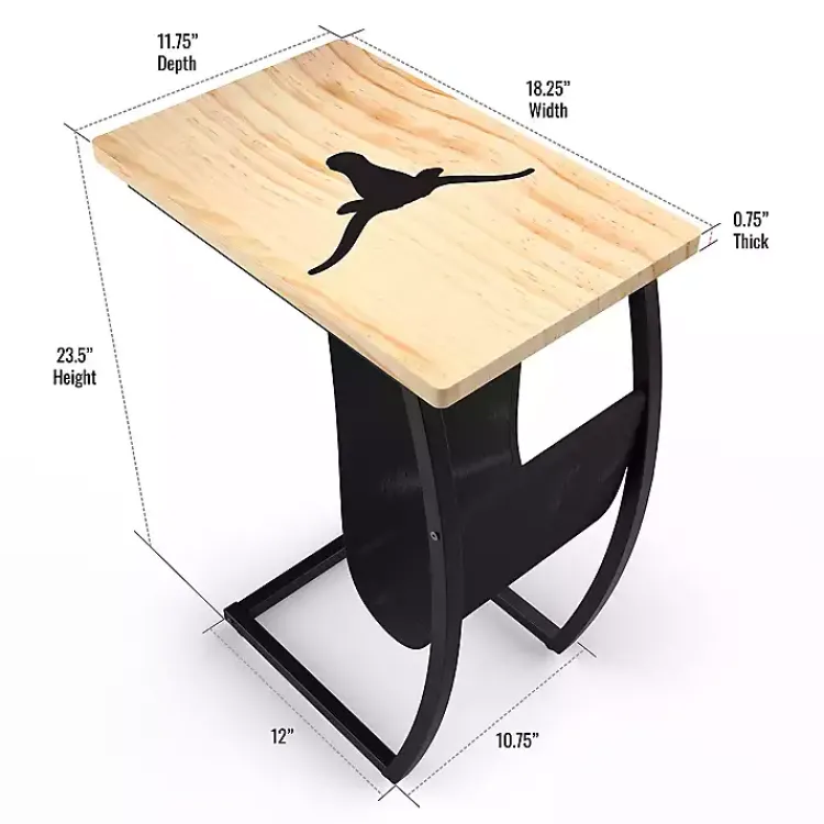 Kirklands Home Accent & End Tables|University of Texas Wood C-Table Tan