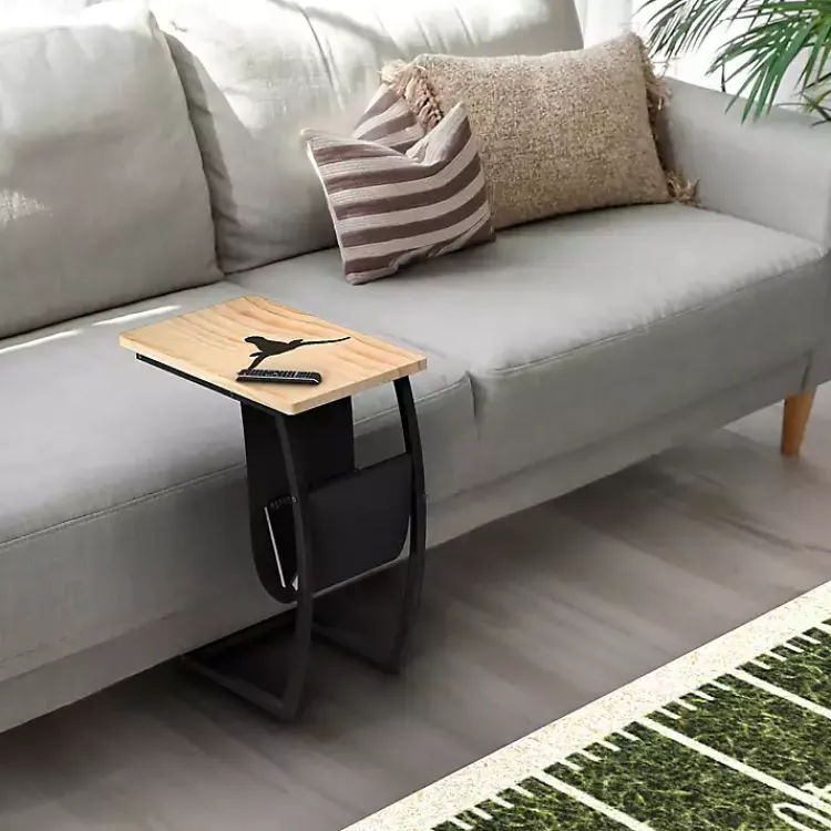 Kirklands Home Accent & End Tables|University of Texas Wood C-Table Tan