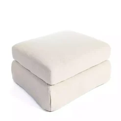 Kirklands Home Benches & Ottomans|Upholstered Weekend Ottoman Ivory