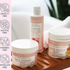 Kirklands Home Bathroom Accessories|Uplift Bath Bundle Gift Set Orange