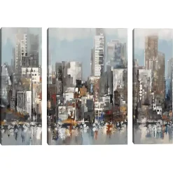 Kirklands Home Canvas Art|Urban Focus A, B, & C Canvas Art Prints, Set of 3 Gray