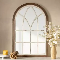 Kirklands Home Decorative Mirrors|Vail Two-Tone Arch Wall Mirror
