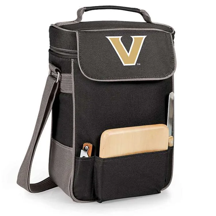 Kirklands Home Barware|Vanderbilt Commodores Wine & Cheese Tote Black