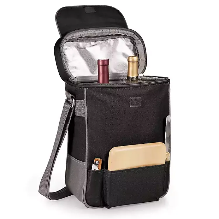 Kirklands Home Barware|Vanderbilt Commodores Wine & Cheese Tote Black