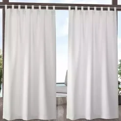 Kirklands Home Outdoor Curtains|Vanilla Cabana Outdoor Curtain Panel Set, 108 in. White
