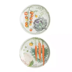 Kirklands Home Dinnerware|Vegetable Garden Salad Plates, Set of 4 Multi
