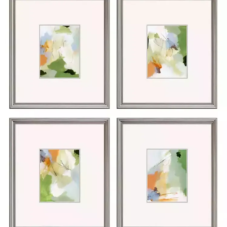 Kirklands Home Framed Art|Verdure Abstract Framed Art Prints, Set of 4