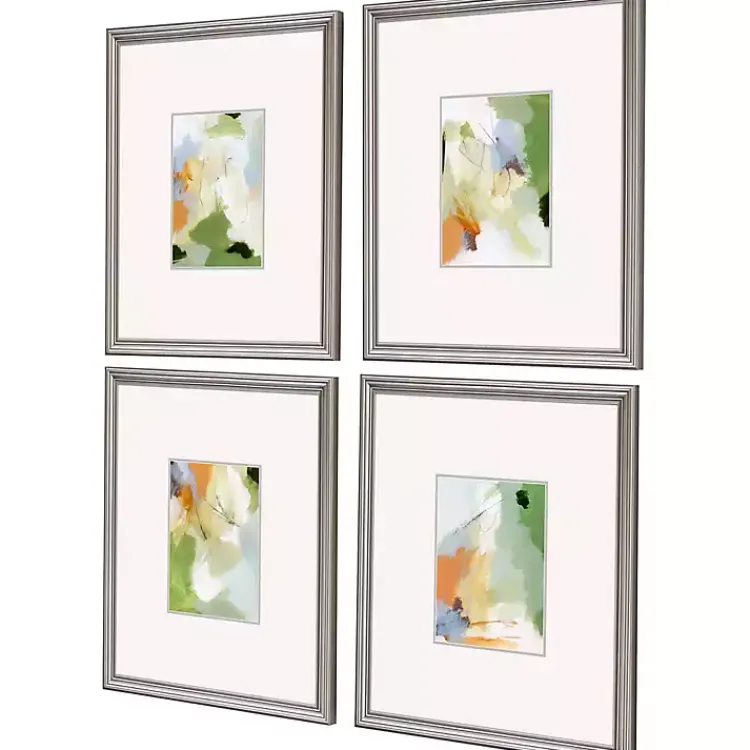 Kirklands Home Framed Art|Verdure Abstract Framed Art Prints, Set of 4
