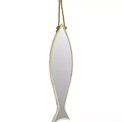 Kirklands Home Decorative Mirrors|Vertical Fish Mirror with Rope Hanger