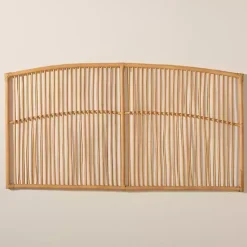 Kirklands Home Beds & Headboards|Vertical Weave Rat Queen Headboard Tan