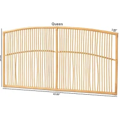 Kirklands Home Beds & Headboards|Vertical Weave Rat Queen Headboard Tan