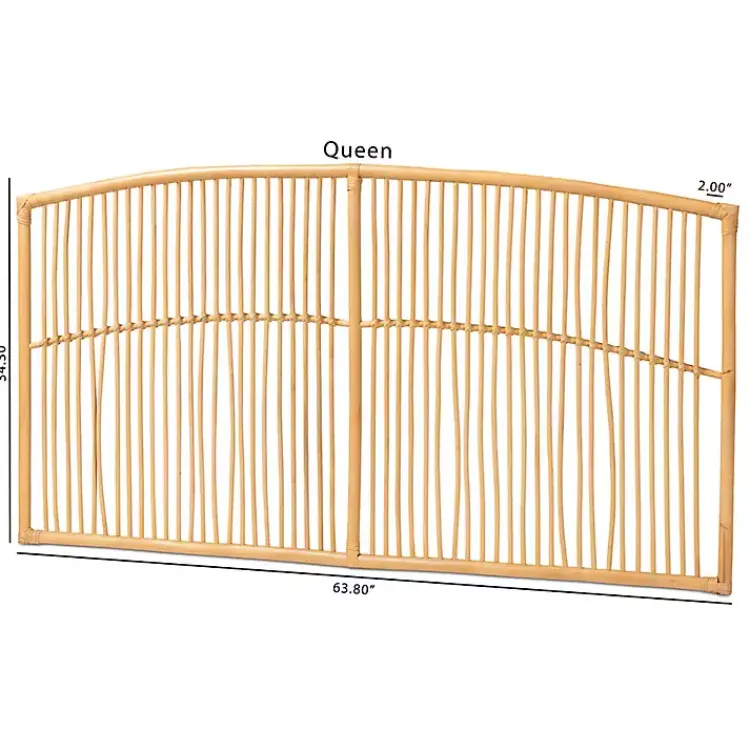 Kirklands Home Beds & Headboards|Vertical Weave Rat Queen Headboard Tan