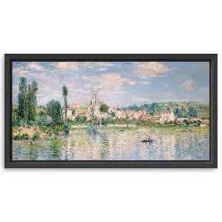 Kirklands Home Canvas Art|Vetheuil in Summer Framed Canvas Art Print Blue