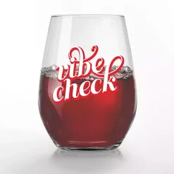 Kirklands Home Glassware & Drinkware|Vibe Check Stemless Wine Glasses, Set of 2 Red