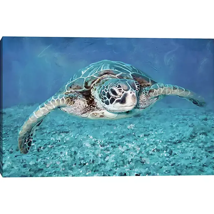 Kirklands Home Canvas Art|Vibrant Sea Turtle Canvas Art Print
